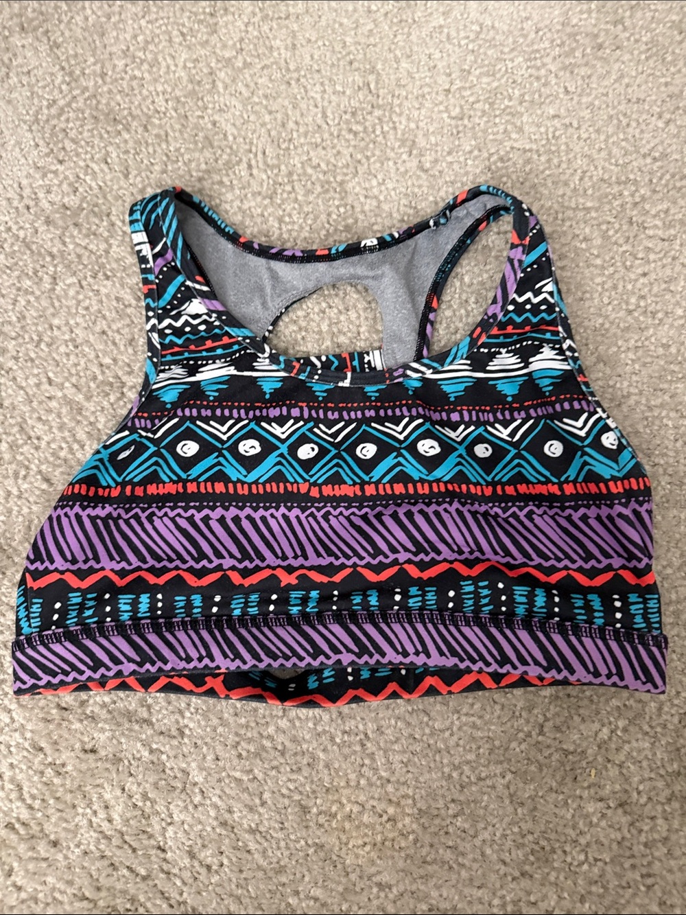 Born Primitive Multicolor Strappy Back Sports Bra